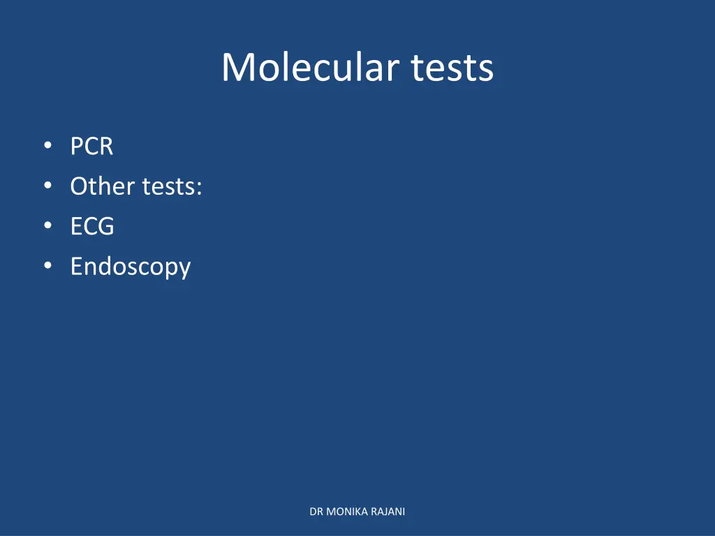 molecular tests