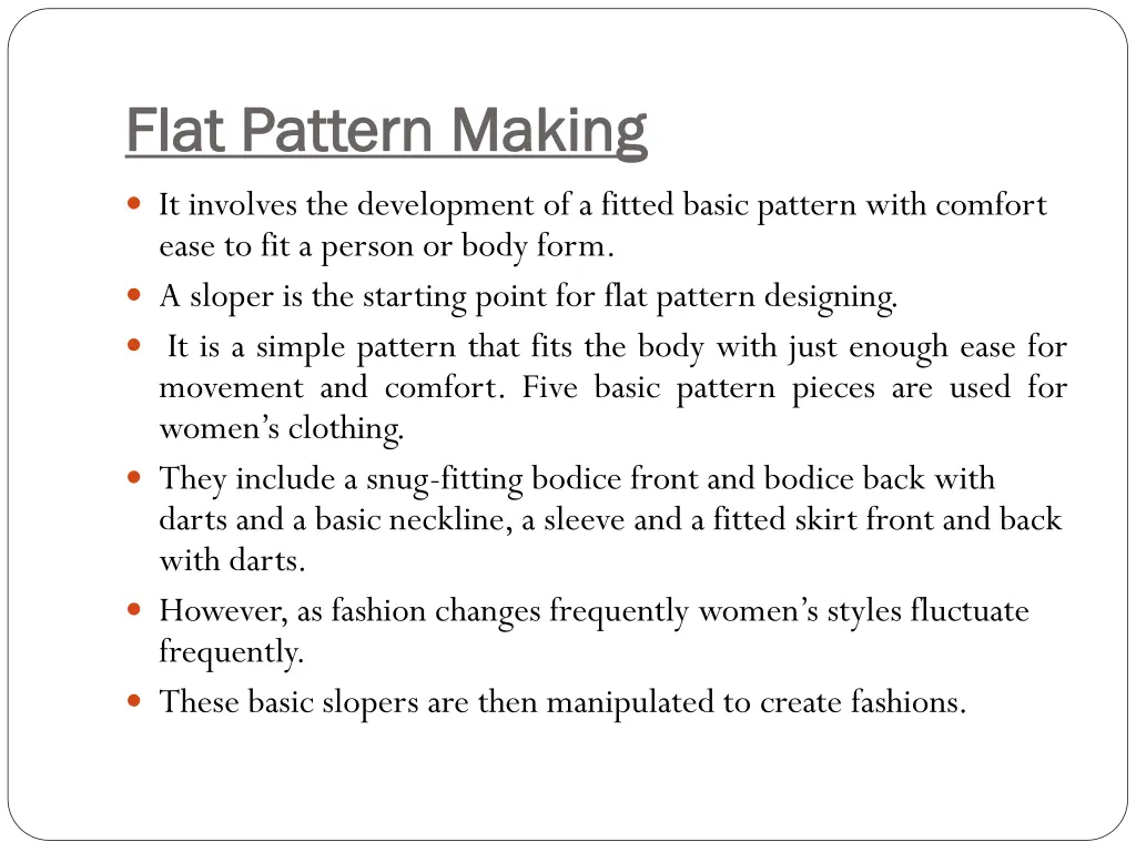 flat pattern making flat pattern making 1