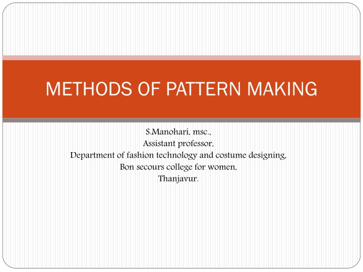 methods of pattern making