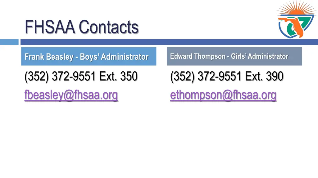 fhsaa contacts