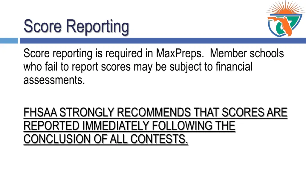 score reporting