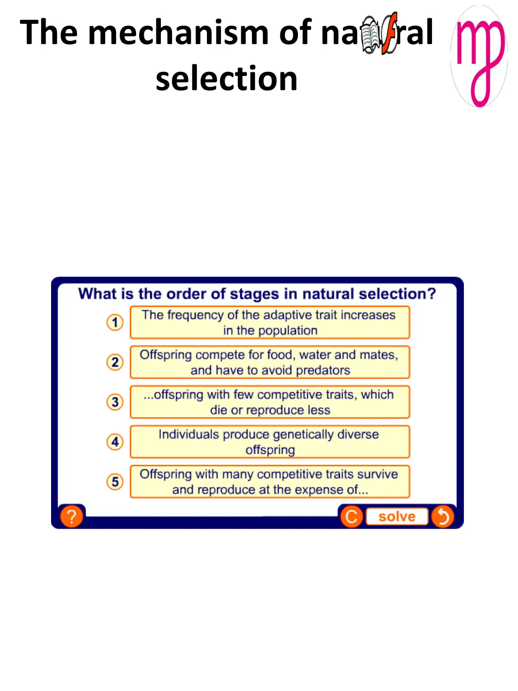 the mechanism of natural selection