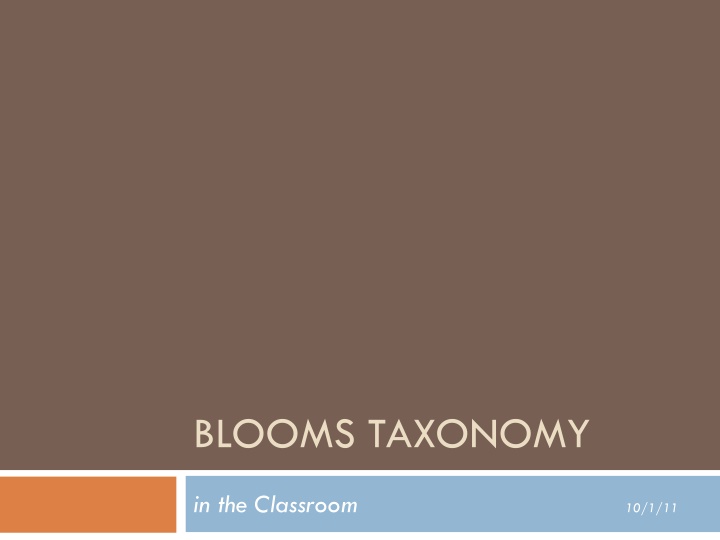 blooms taxonomy