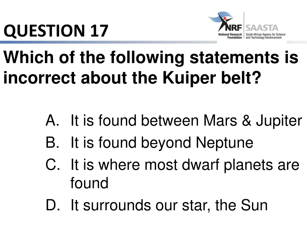 question 17 which of the following statements