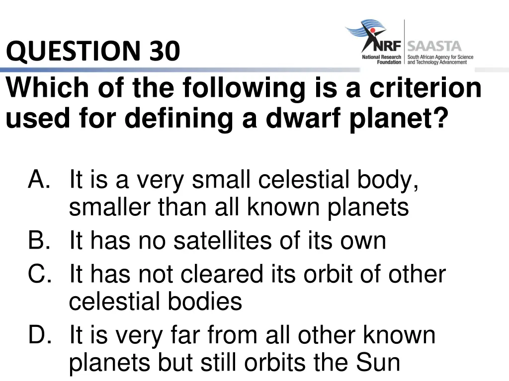 question 30 which of the following is a criterion