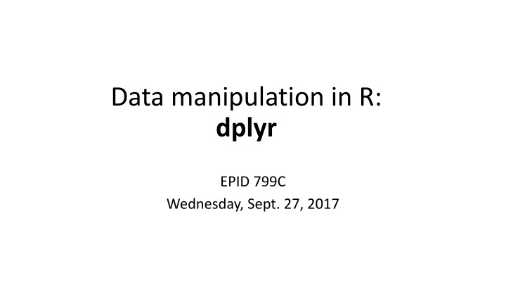 data manipulation in r dplyr