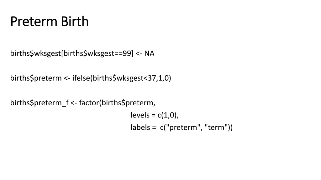 preterm birth preterm birth