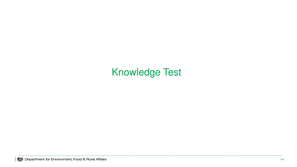 knowledge test