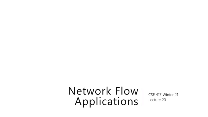 network flow applications