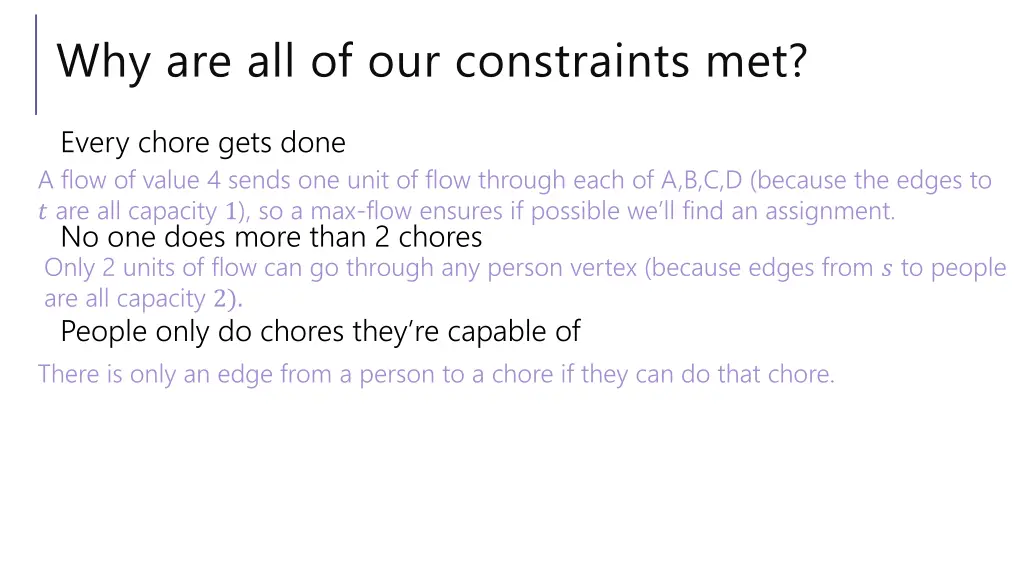 why are all of our constraints met 1