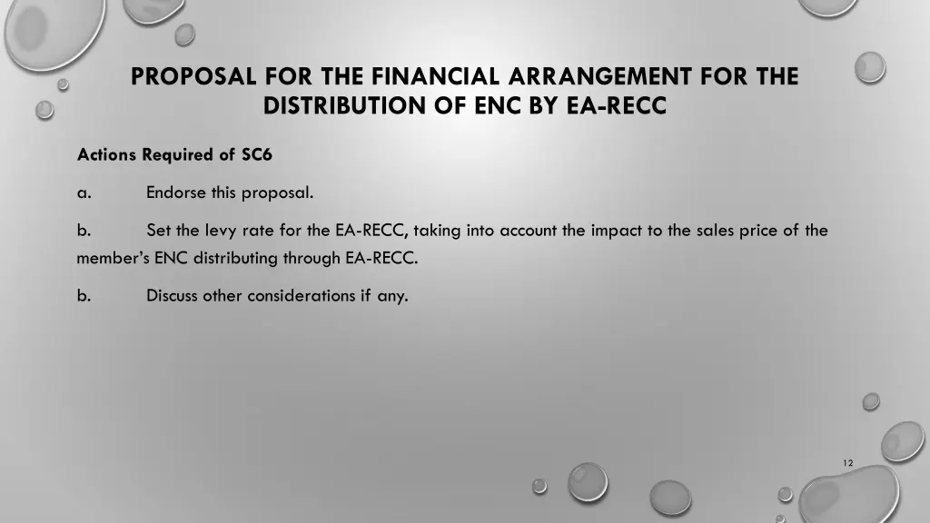 proposal for the financial arrangement 10