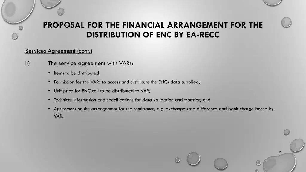 proposal for the financial arrangement 5