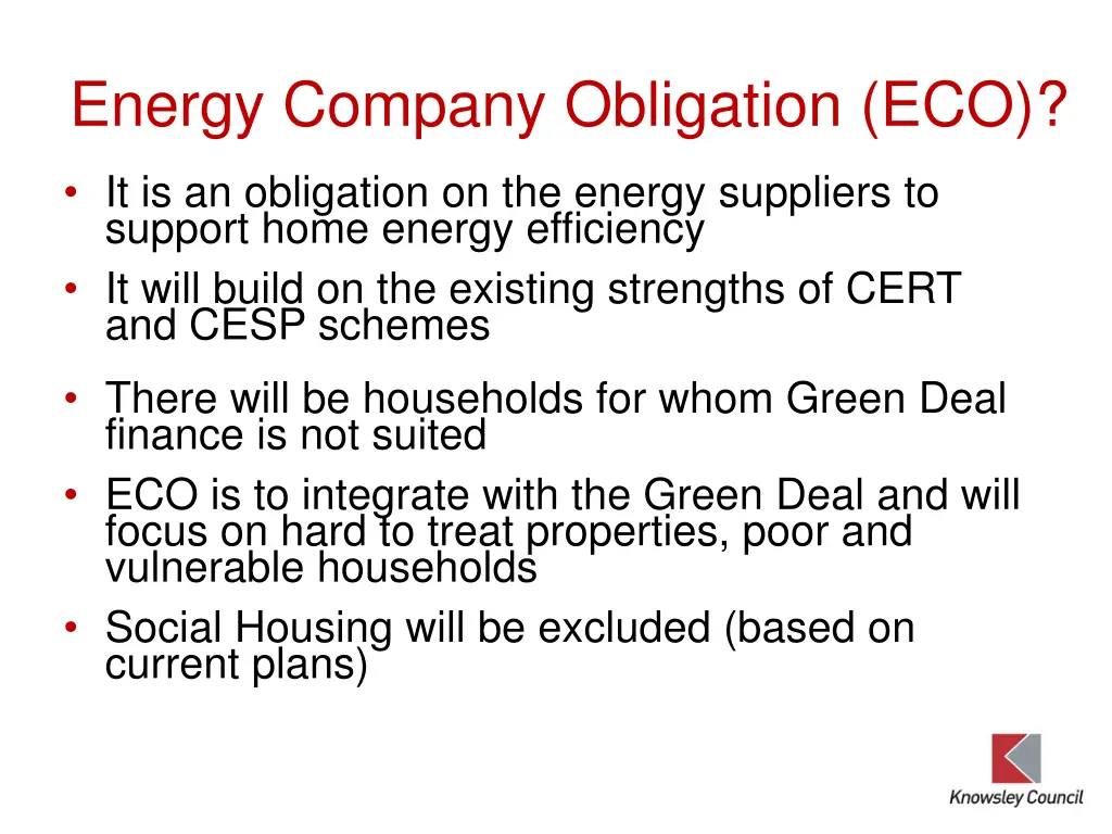 energy company obligation eco