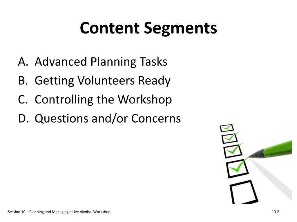 content segments