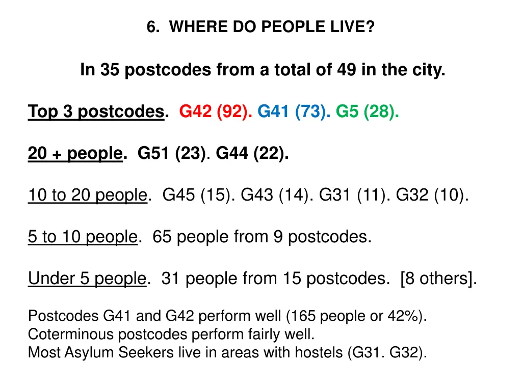 6 where do people live