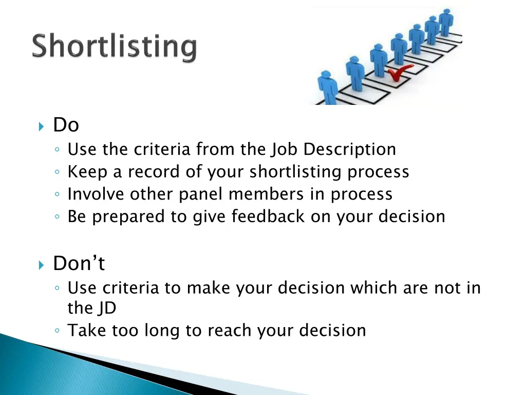 do use the criteria from the job description keep