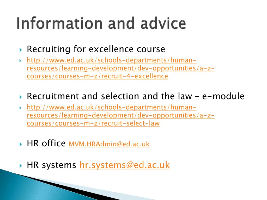 recruiting for excellence course http