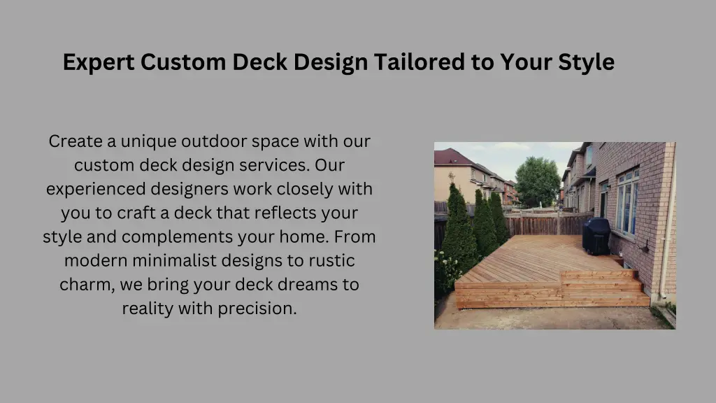 expert custom deck design tailored to your style