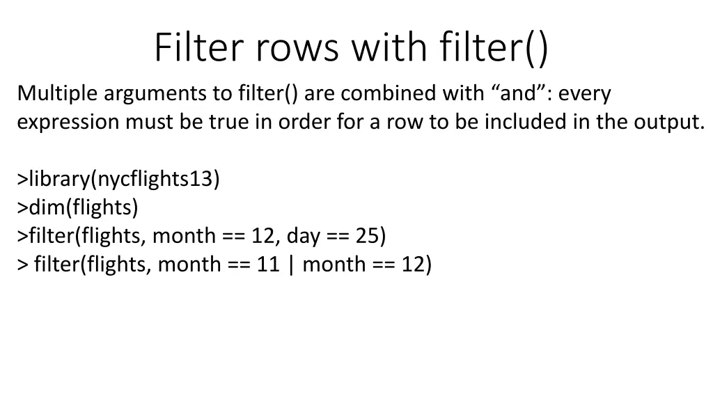 filter rows with filter multiple arguments