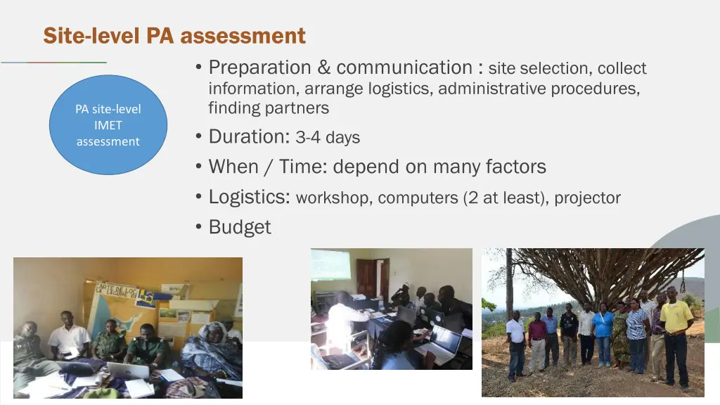 site level pa assessment