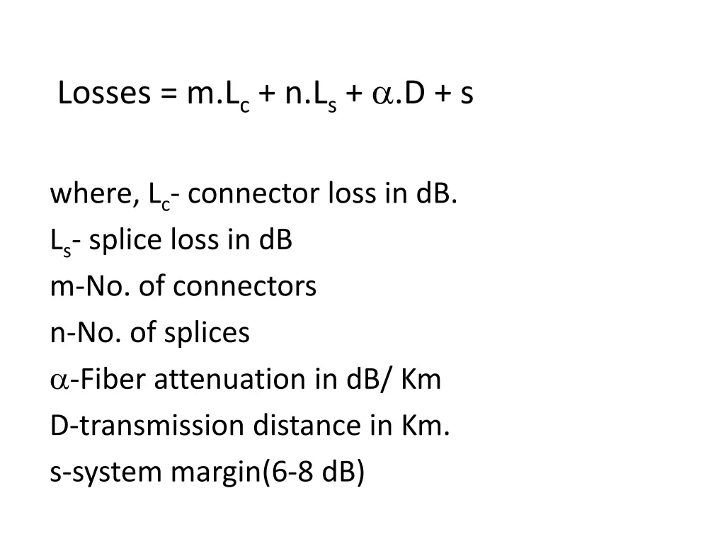 losses m l c n l s d s