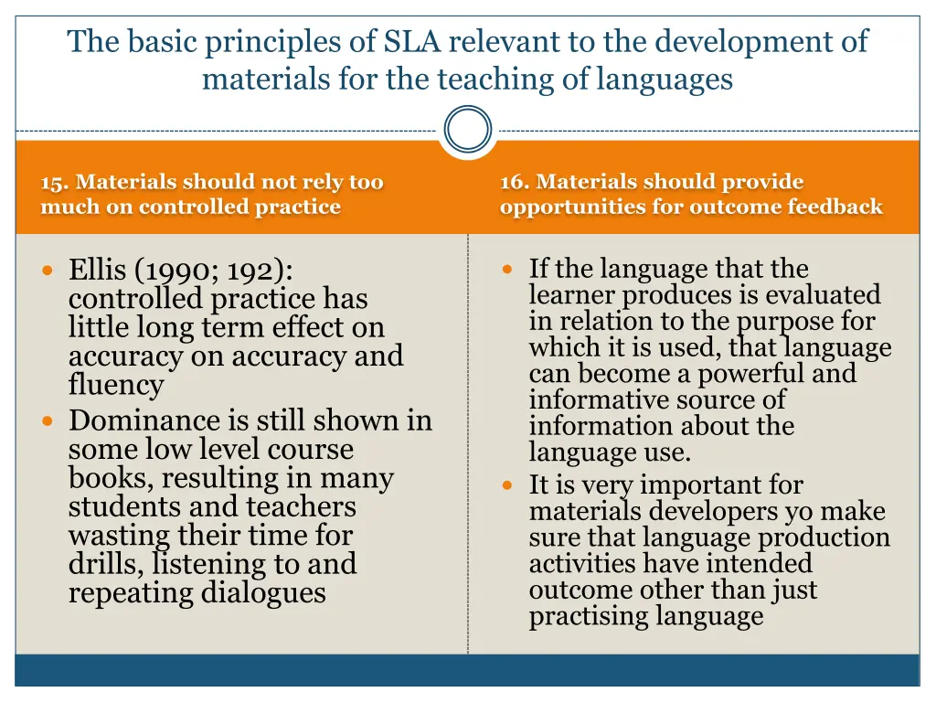 the basic principles of sla relevant 7