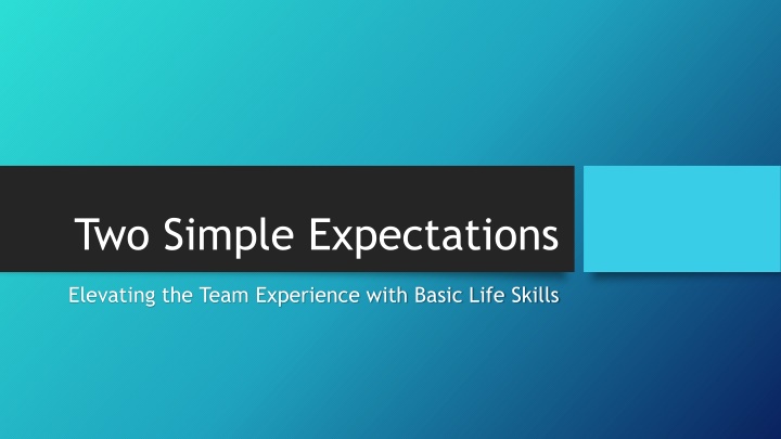 two simple expectations