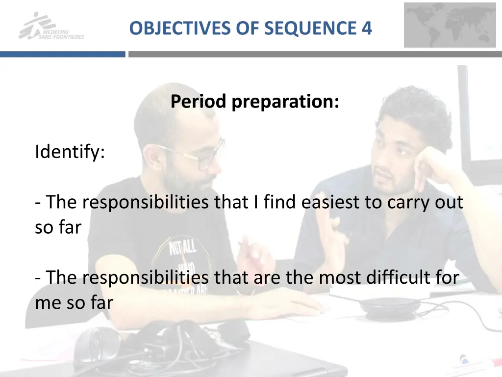 objectives of sequence 4