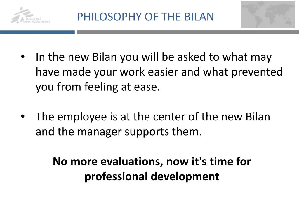 philosophy of the bilan