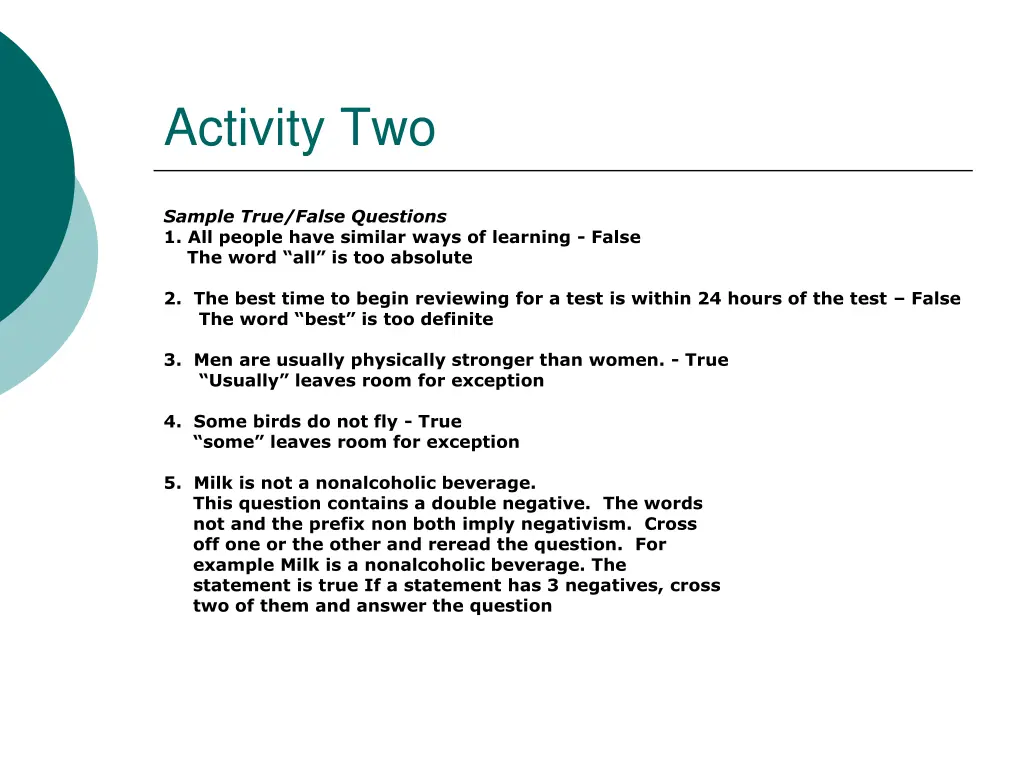 activity two