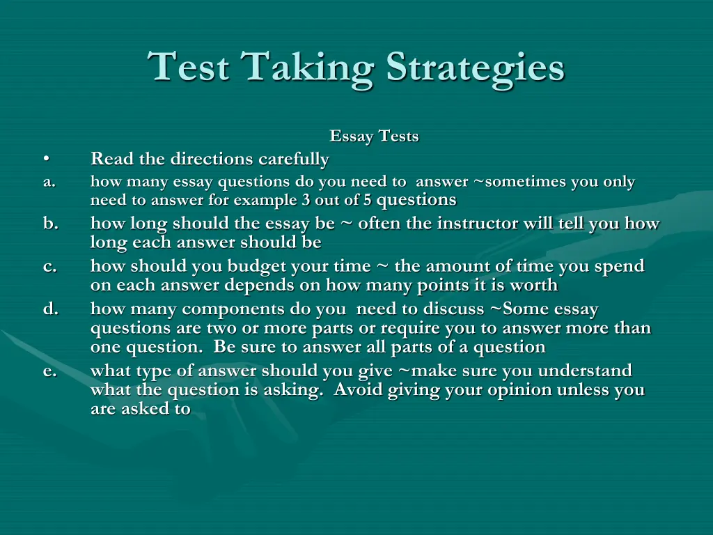 test taking strategies 4