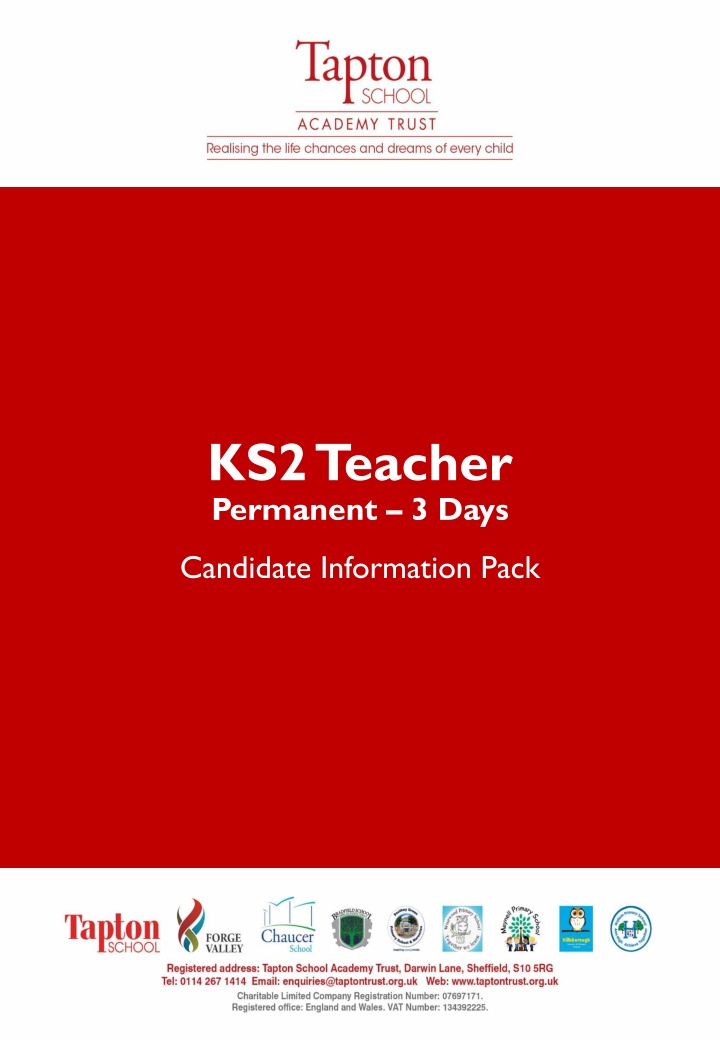 ks2 teacher permanent 3 days