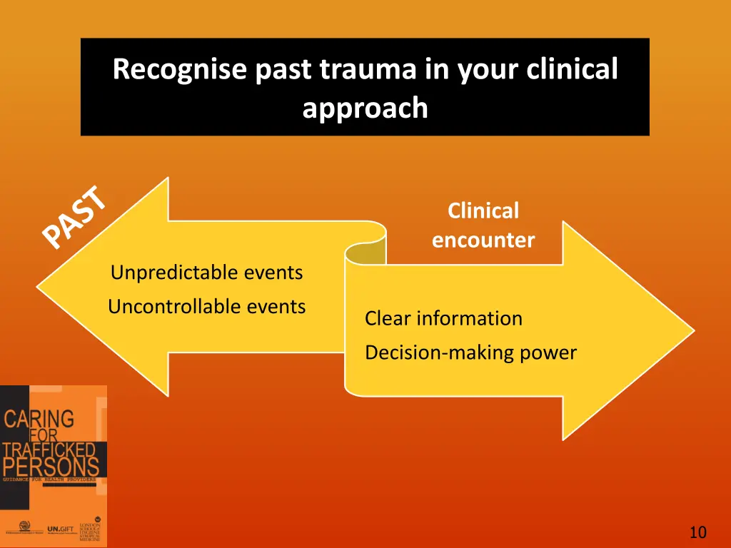 recognise past trauma in your clinical approach