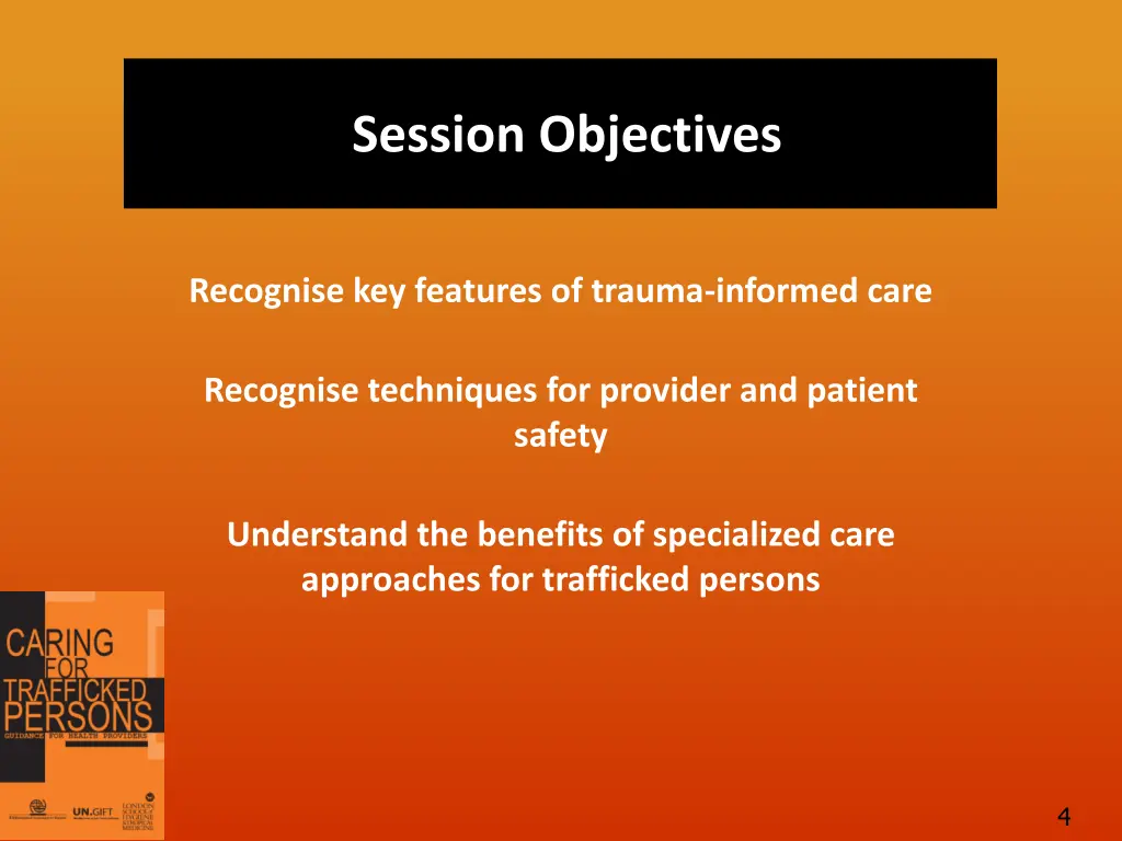 session objectives