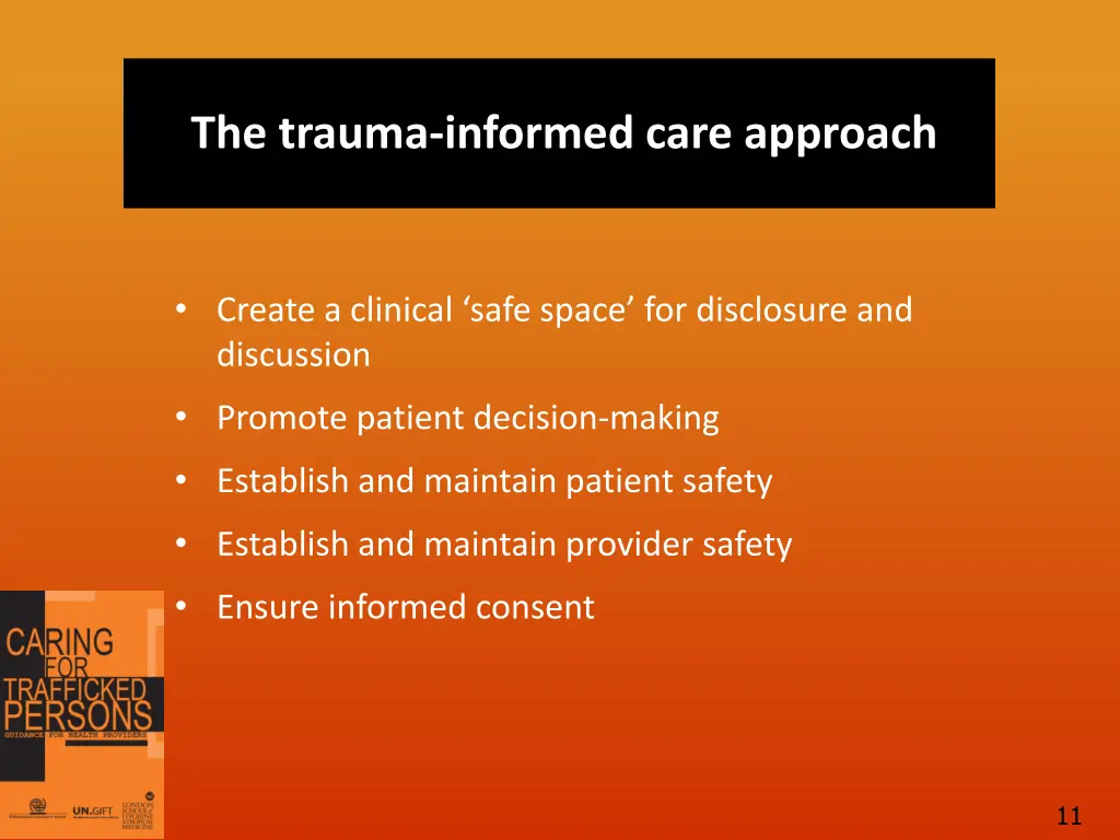 the trauma informed care approach