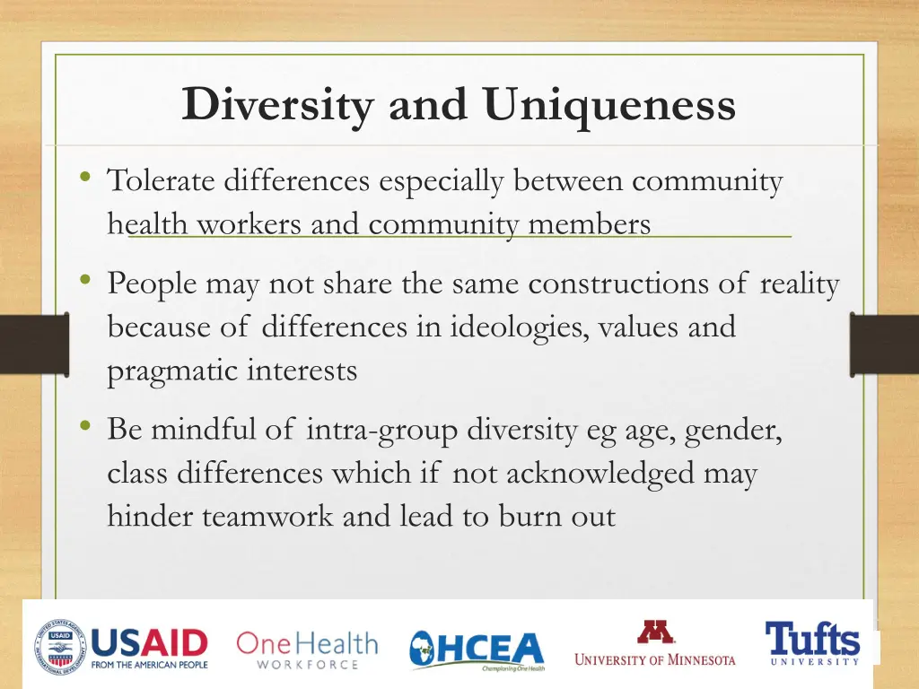 diversity and uniqueness