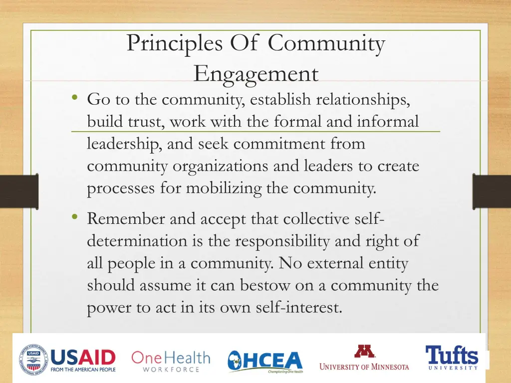 principles of community engagement