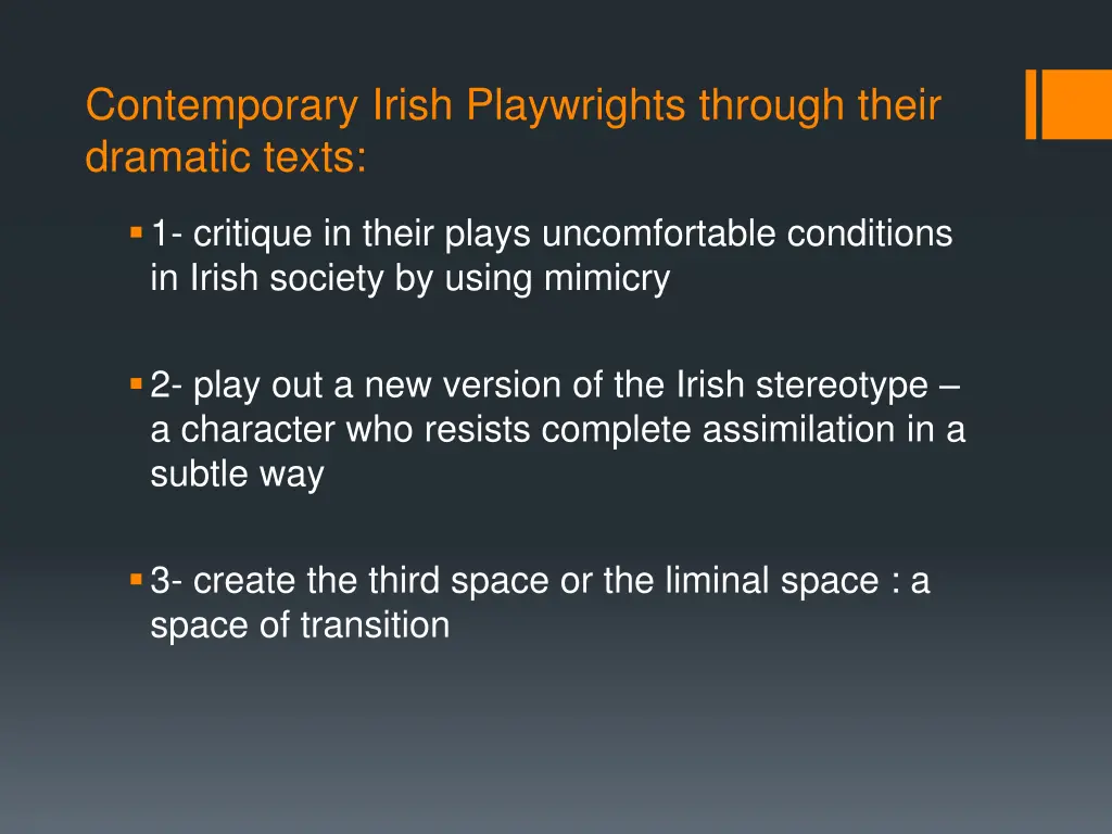 contemporary irish playwrights through their