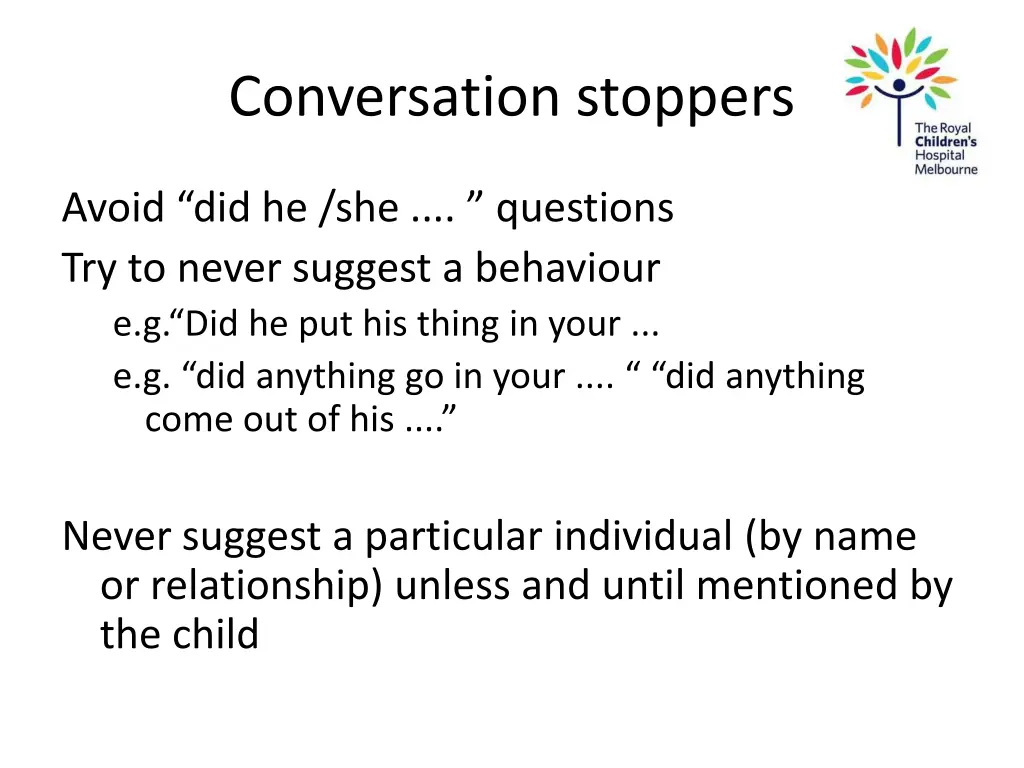 conversation stoppers