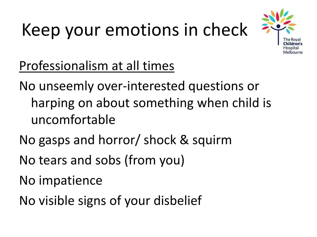 keep your emotions in check