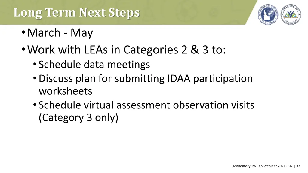 long term next steps march may work with leas