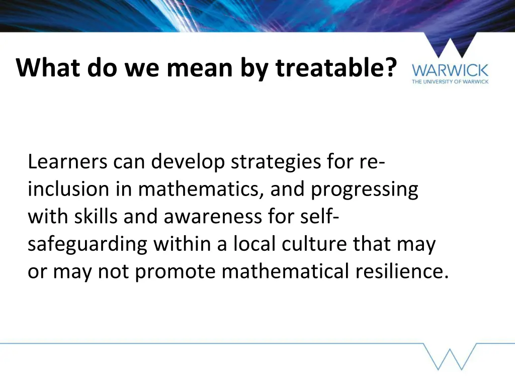 what do we mean by treatable