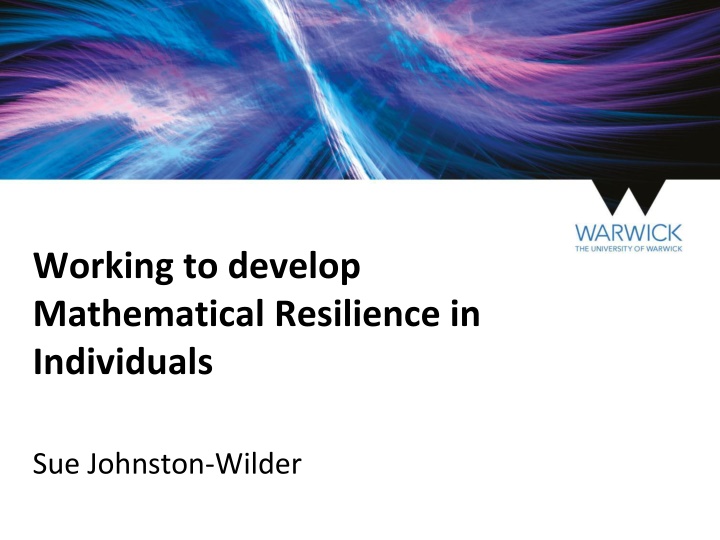 working to develop mathematical resilience