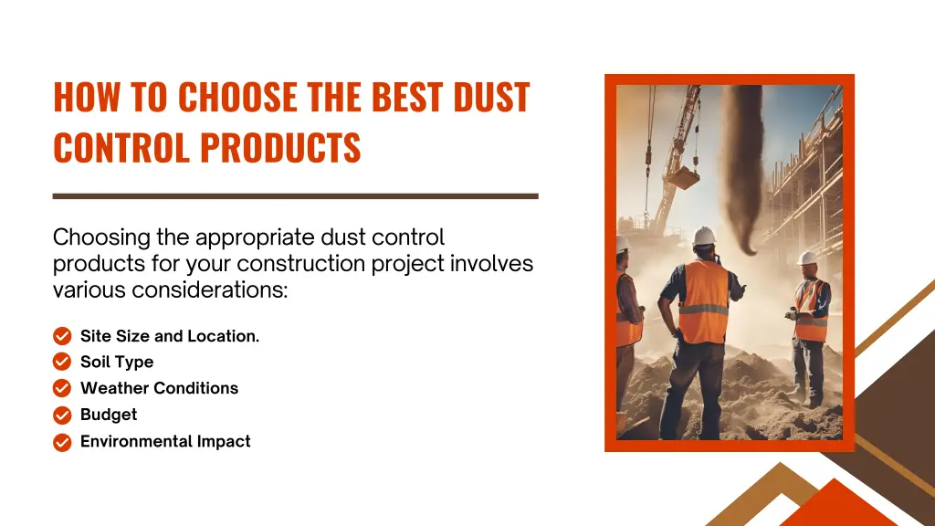 how to choose the best dust control products