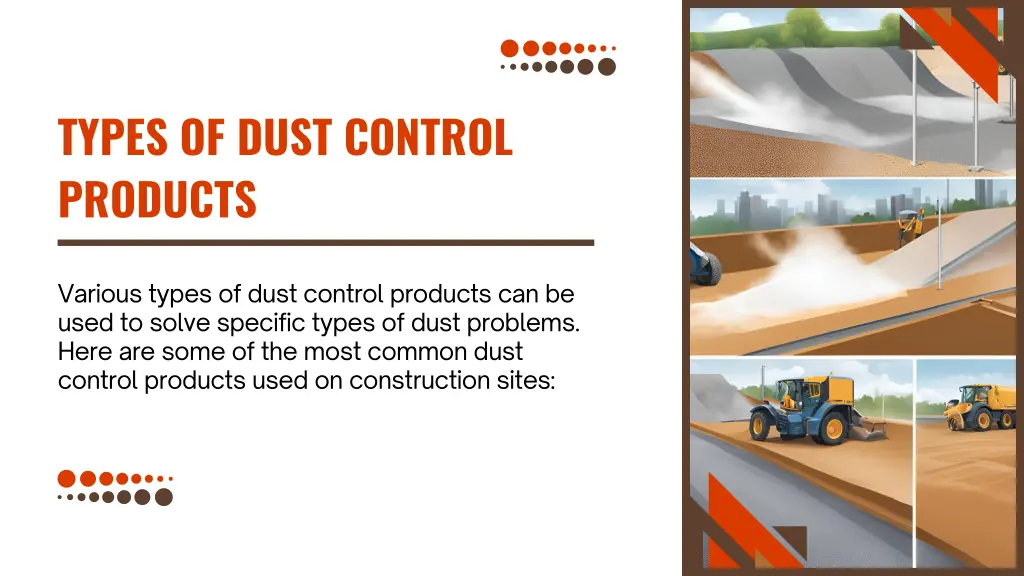 types of dust control products