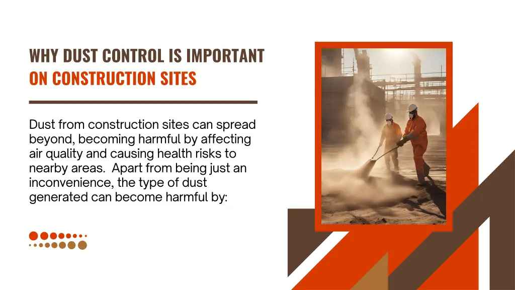 why dust control is important on construction