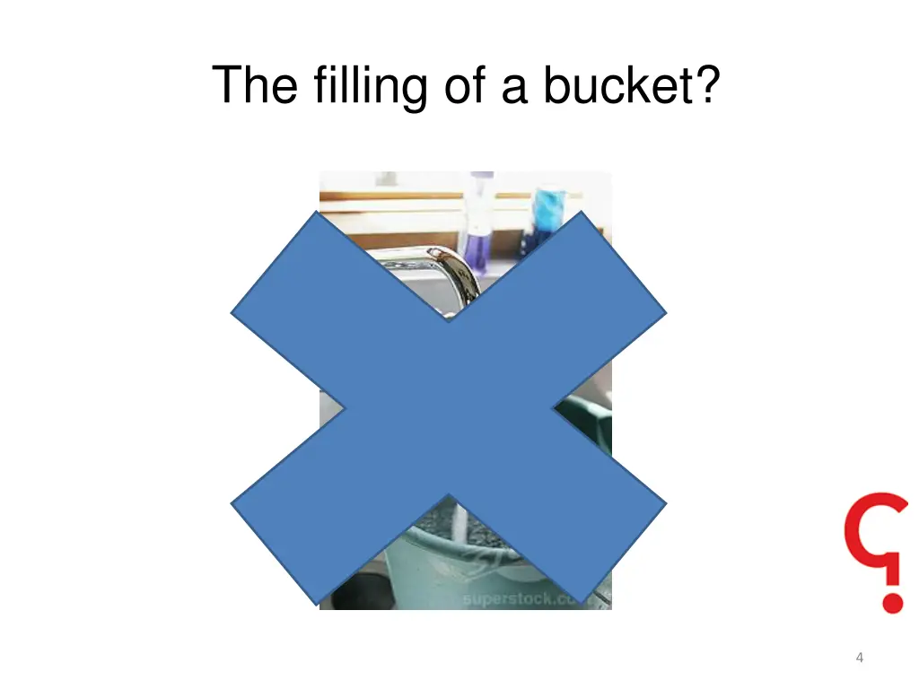 the filling of a bucket