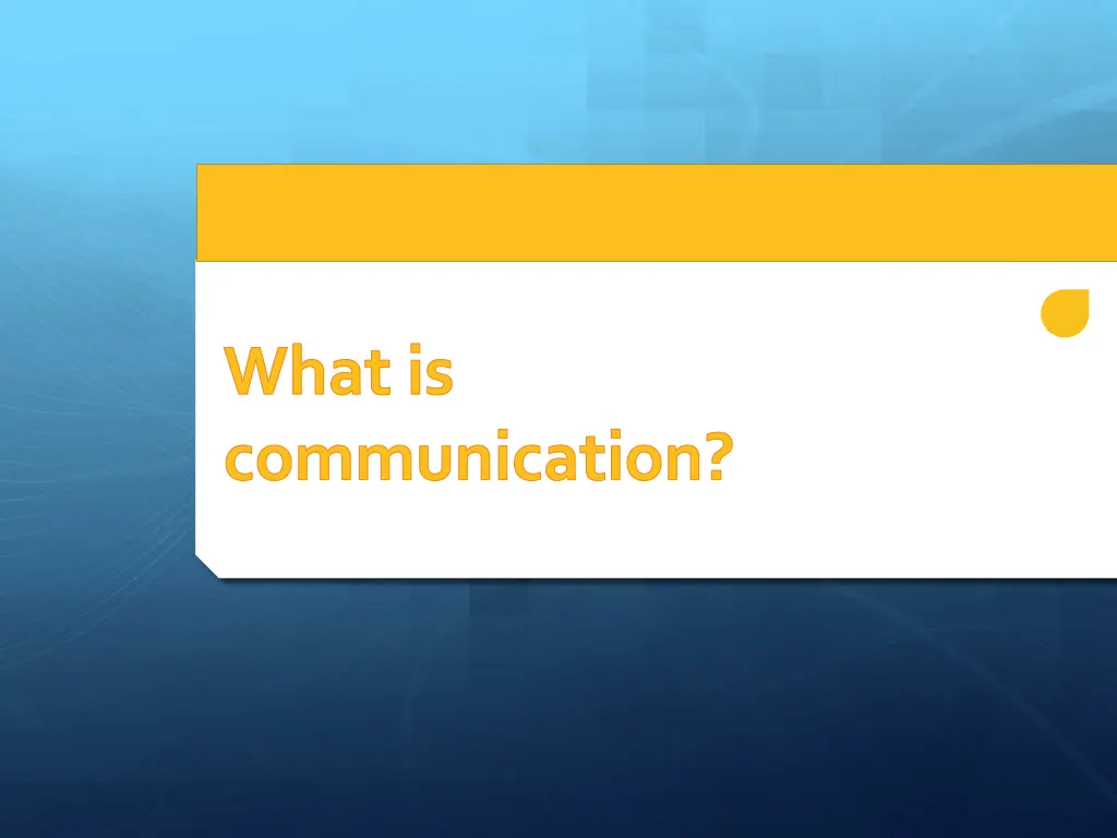 what is communication