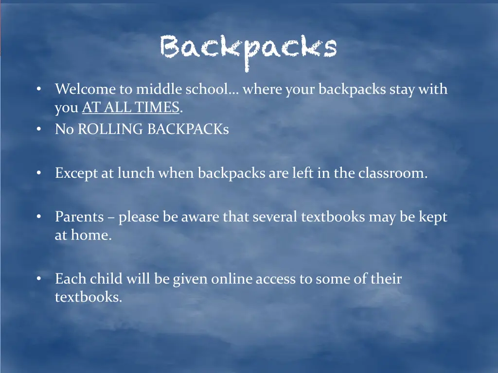 backpacks