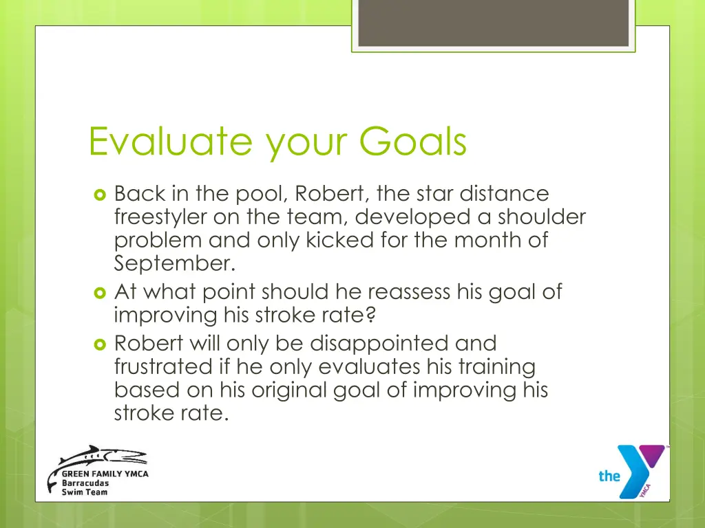 evaluate your goals 1